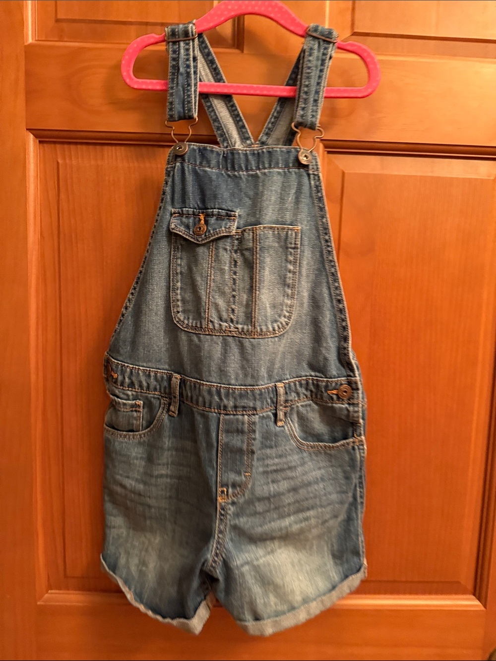 OshKosh B'gosh Blue Denim Shortalls with Front Pocket